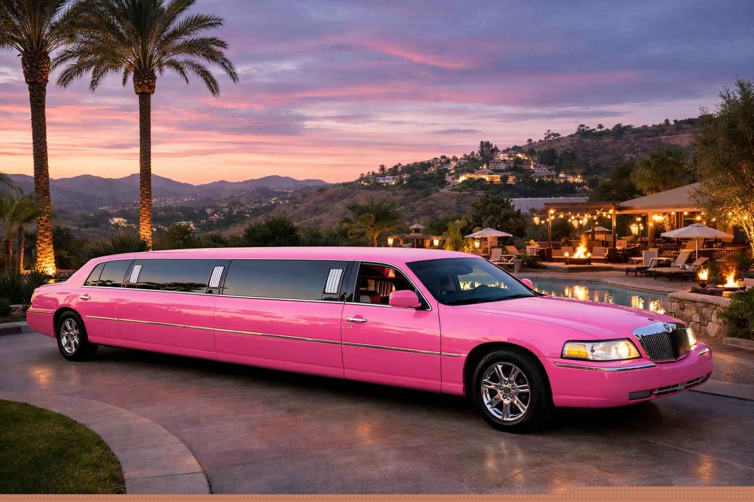 Escondido California Pink Limo Rental