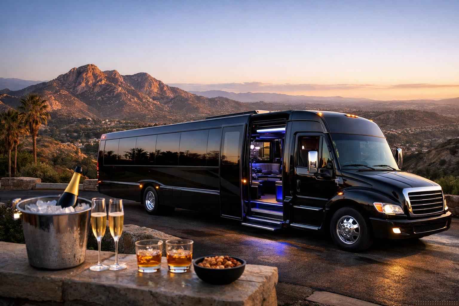 Limo Bus Rental In Granite Hills California Granite Hills California Limo Bus Service