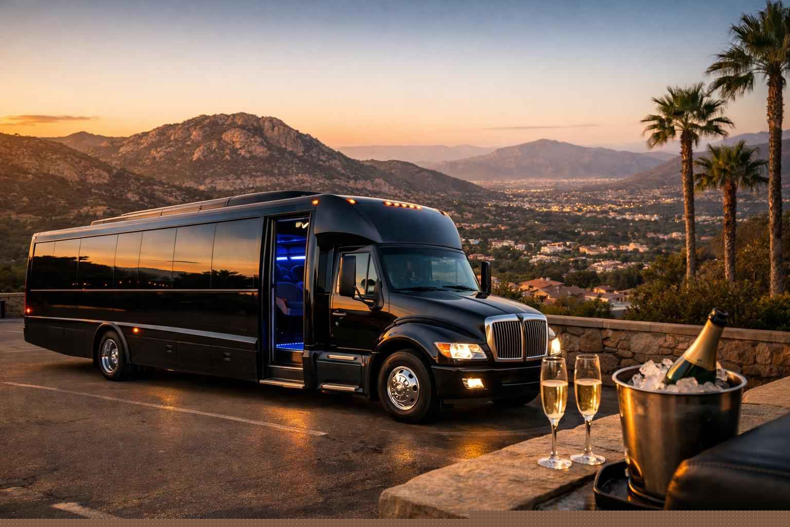 Limo Bus Rental In Granite Hills California Granite Hills California Limo Buses