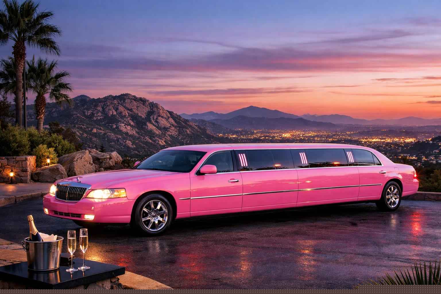 Pink Limo Rental In Granite Hills California Granite Hills California Pink Limo Service