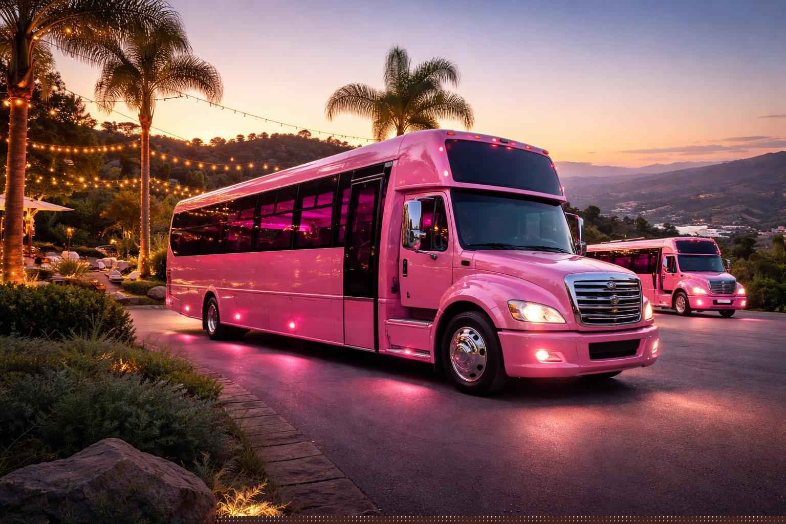 Hidden Meadows Ca Pink Party Buses