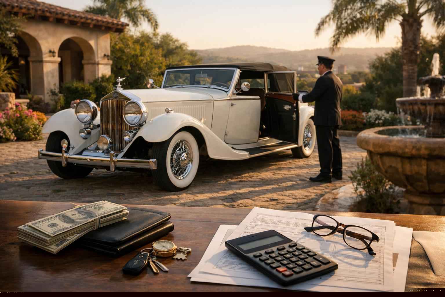 How Much Does Antique Vehicle Rental With Driver Cost In Rancho Santa Fe California