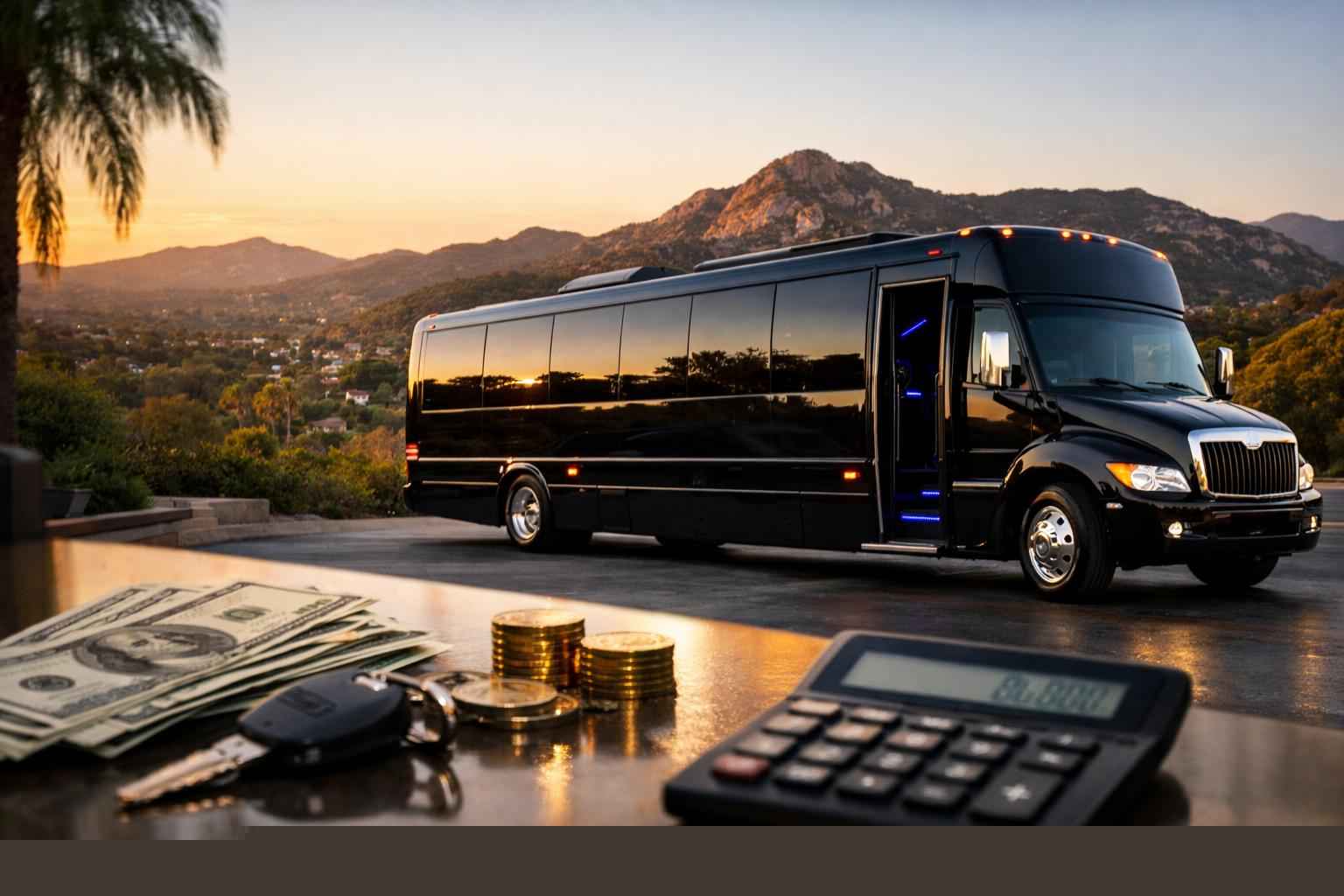 How Much Does Black Party Bus Rental Cost In Granite Hills California?