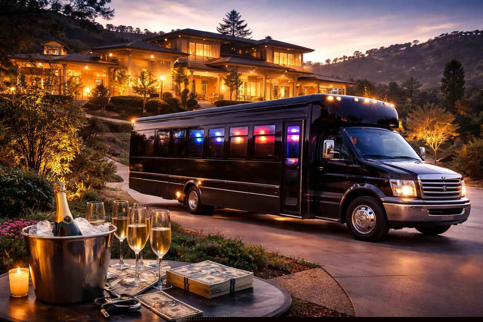 How Much Does Party Bus Rental Cost In Hidden Meadows Ca