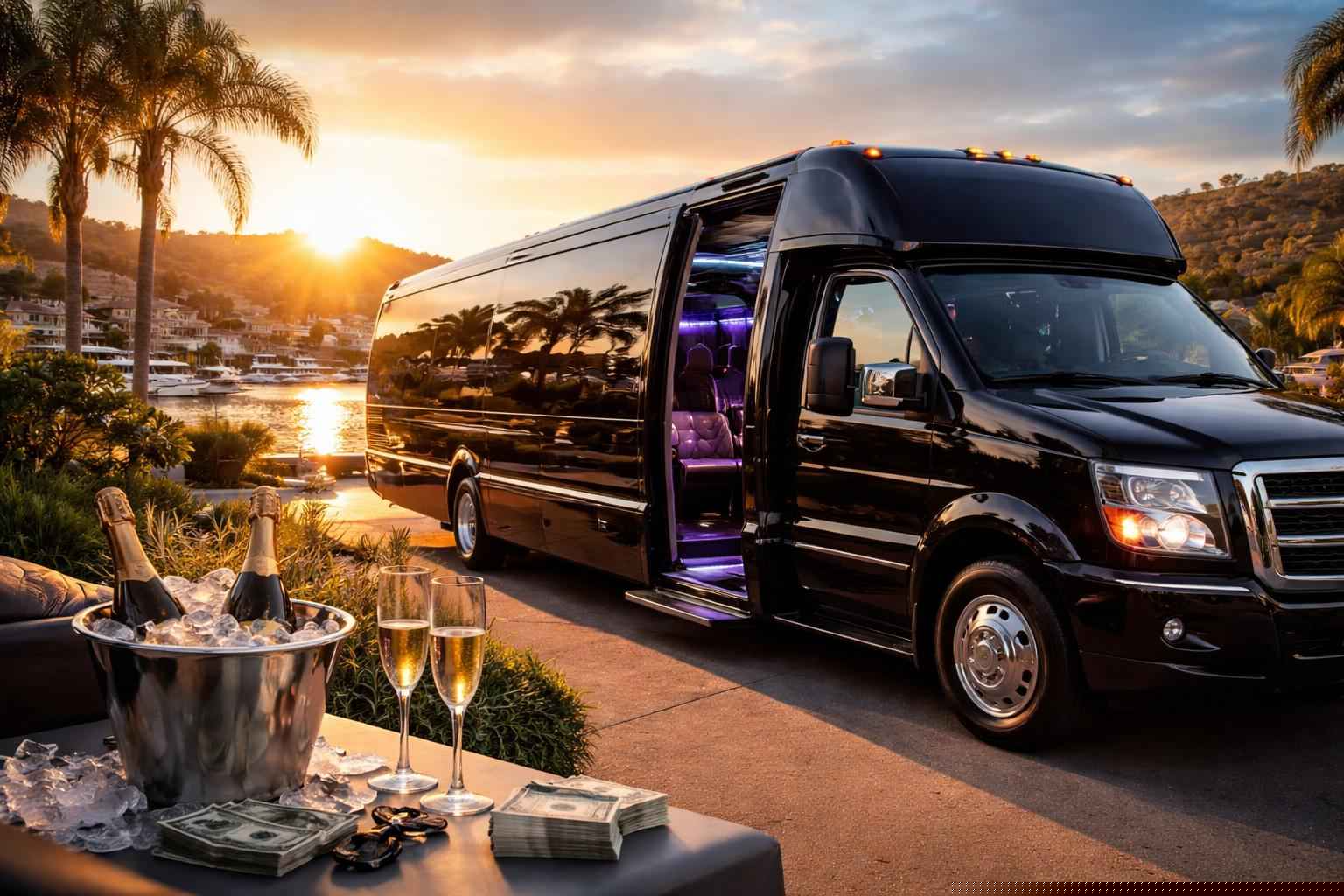 How Much Does Party Bus Rental Cost In Lake San Marcos California?