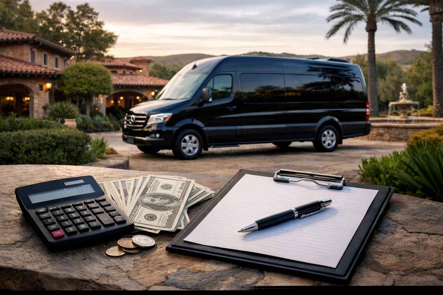How Much Does Passenger Van With Driver Cost In Rancho Santa Fe California?