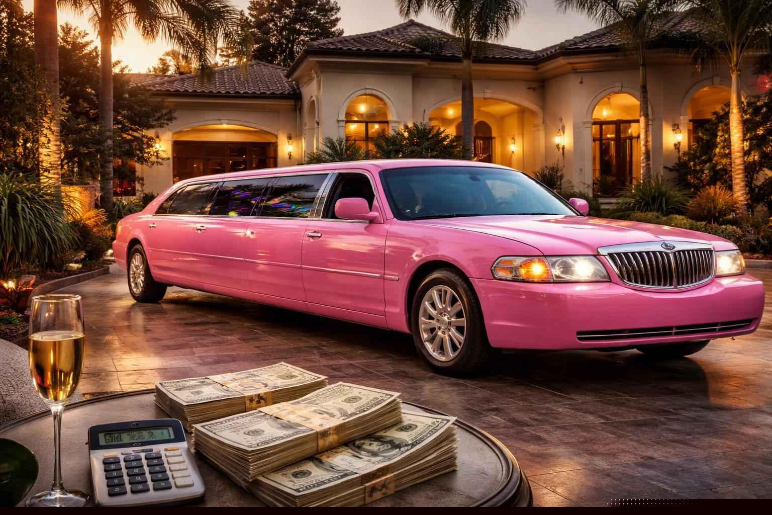 How Much Does Pink Limo Rental Cost In Hidden Meadows Ca?