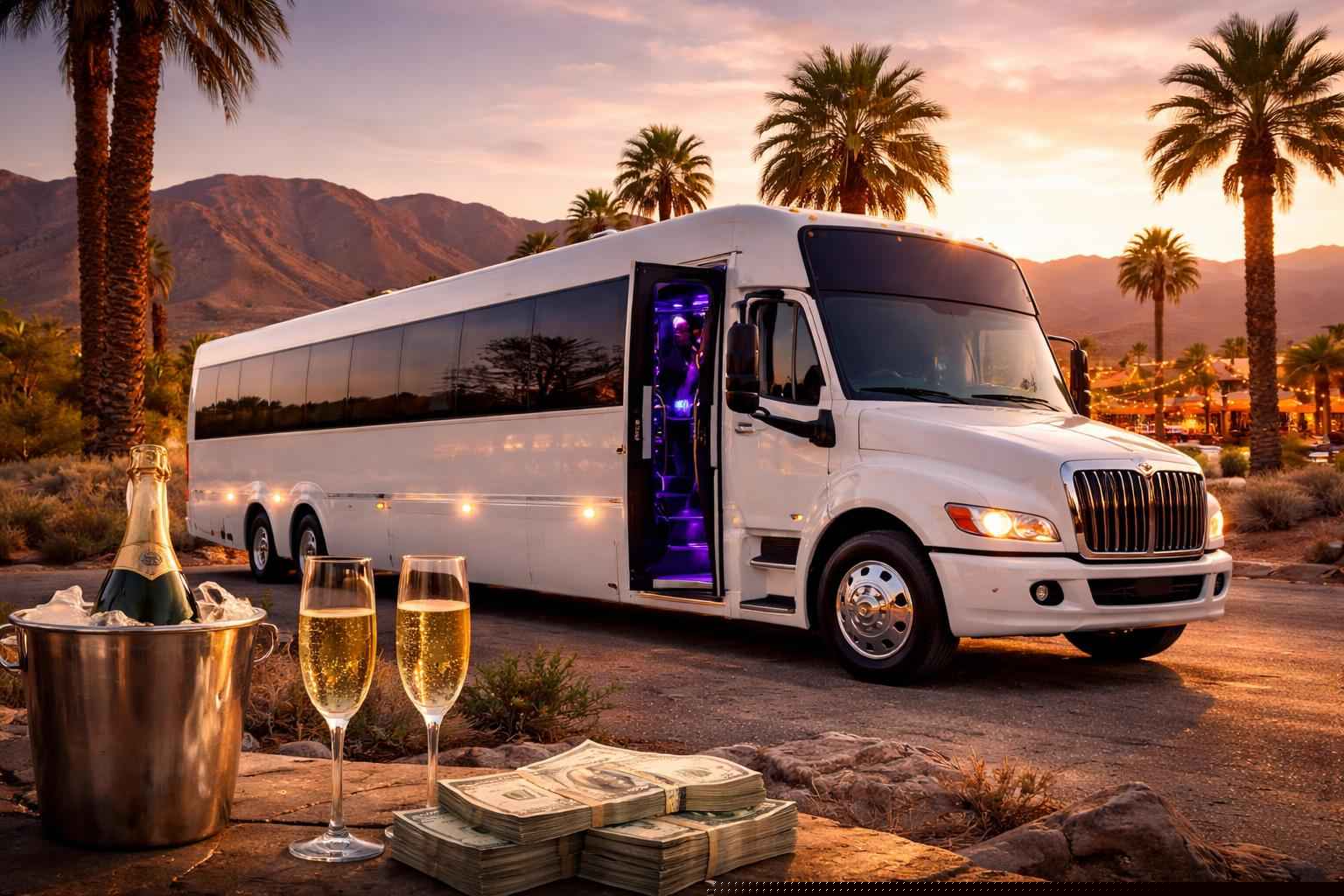 How Much Does White Party Bus Rental Cost In Borrego Springs California