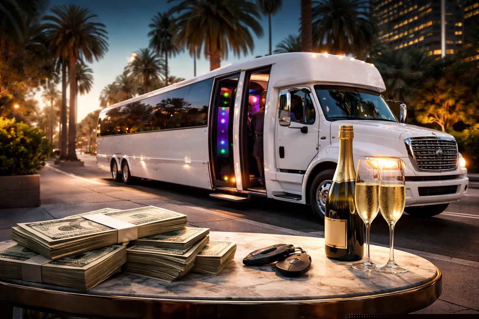 How Much Does White Party Bus Rental Cost In Bostonia California?