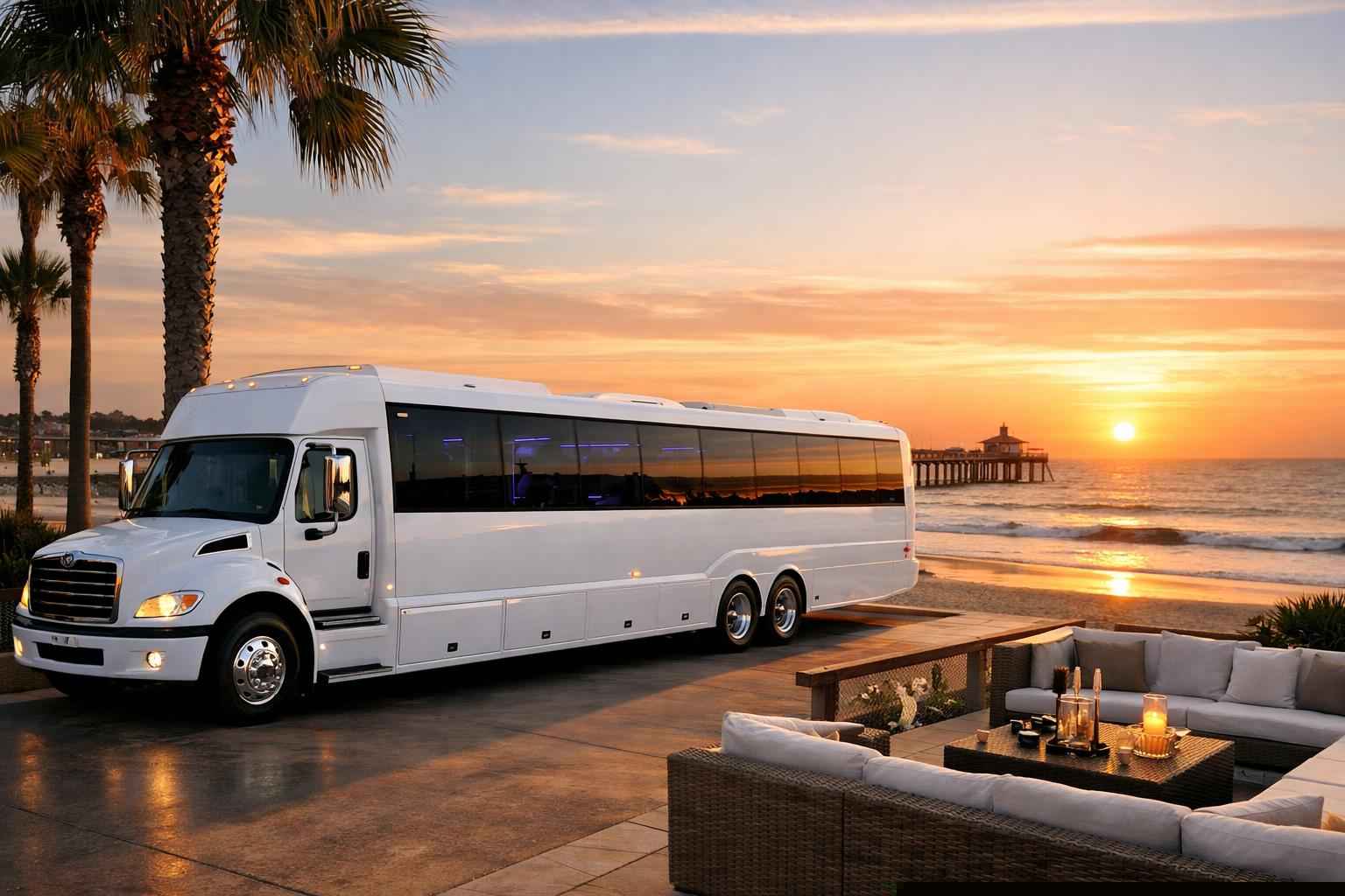 Imperial Beach California White Party Bus Rental
