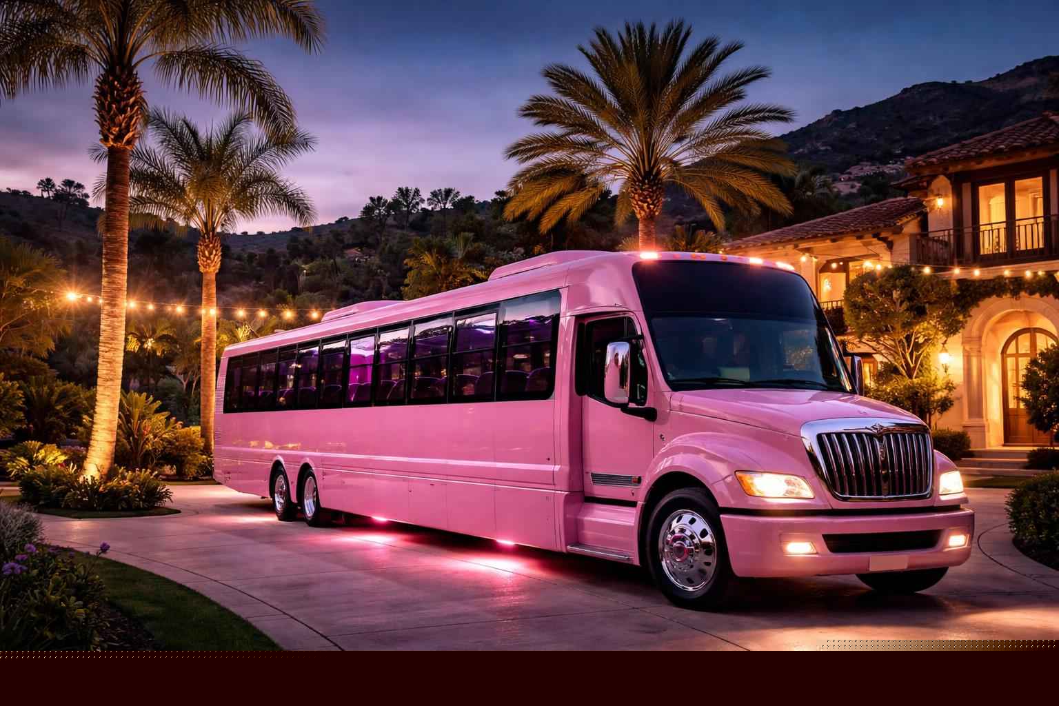 Jamul California Pink Party Bus Service