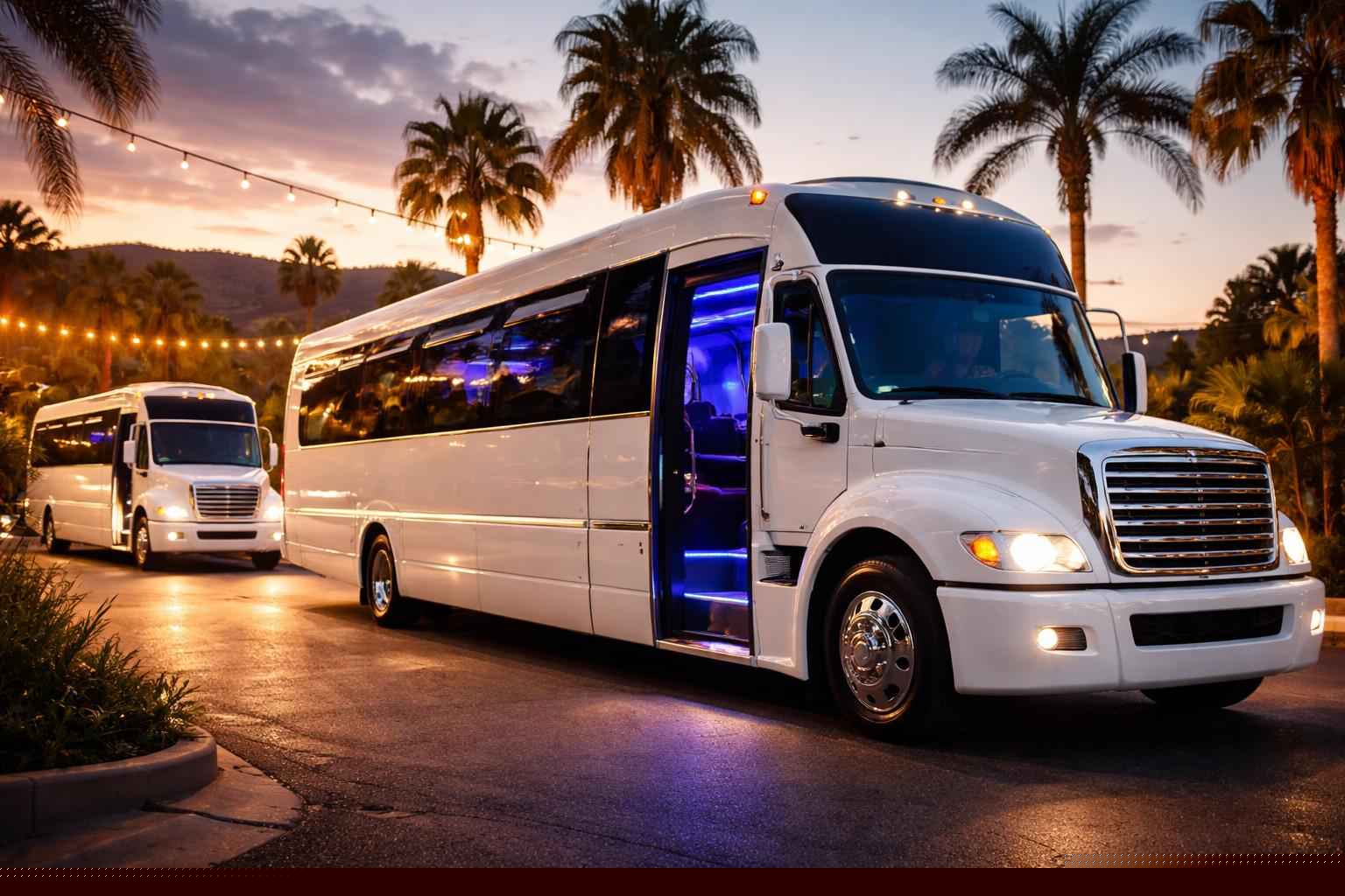 Jamul California White Party Buses