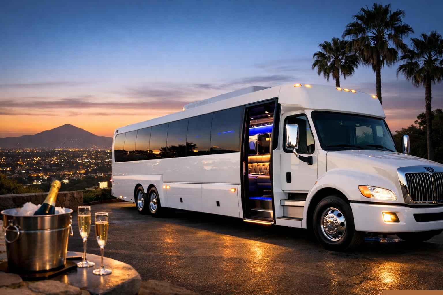 La Mesa California White Party Bus Rental