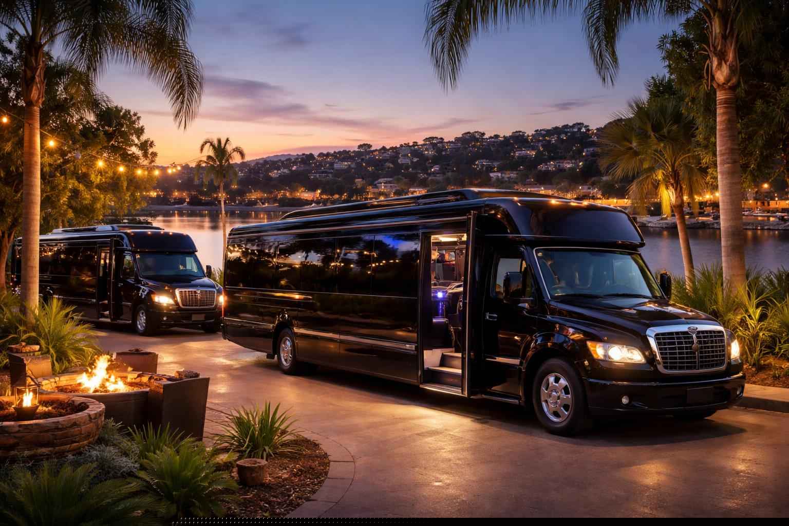 Lake San Marcos California Black Party Buses