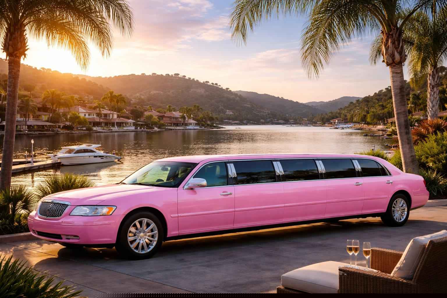 Lake San Marcos California Pink Limo Service