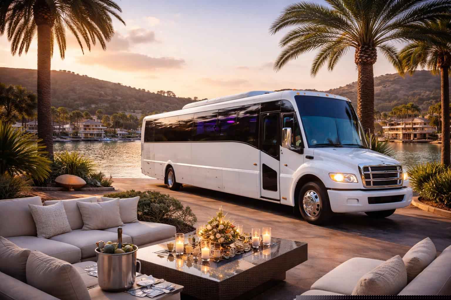 Lake San Marcos California White Party Bus Service