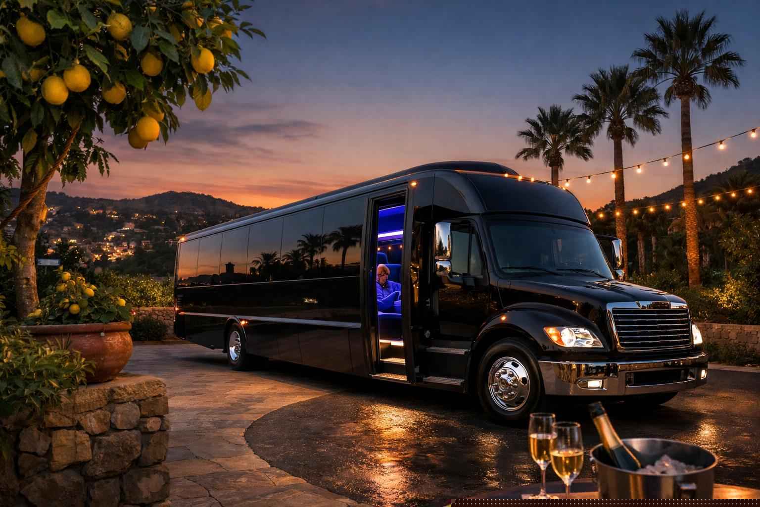 Lemon Grove California Black Party Bus Rental