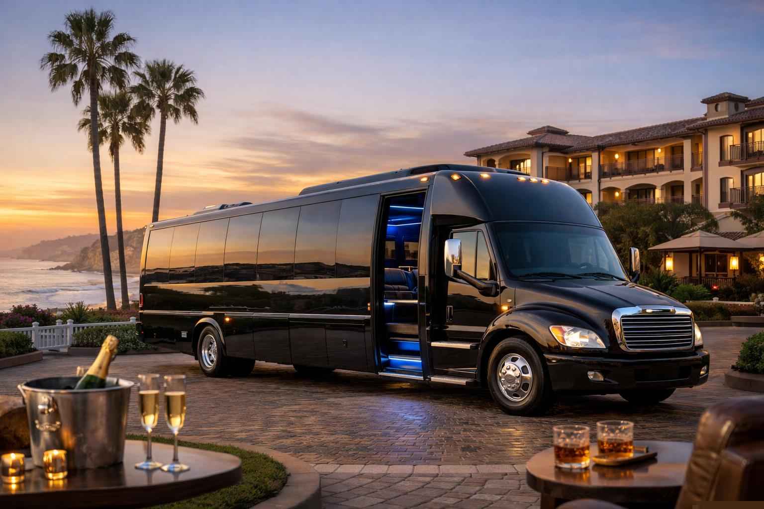 Limo Bus Rental Near Me Del Mar Ca