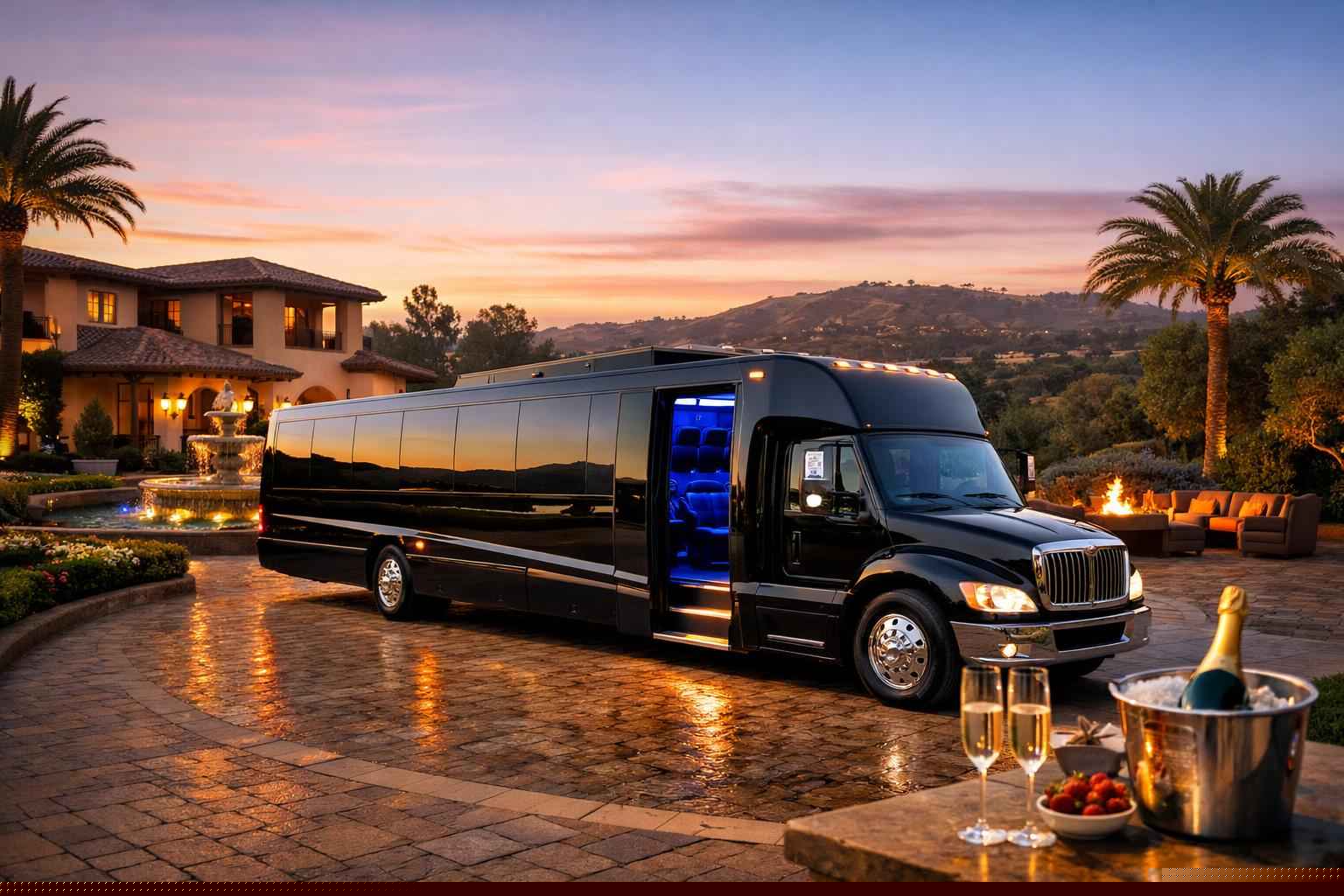 Limo Bus Rental In Rancho Santa Fe California Limo Bus Rental Services In Rancho Santa Fe California