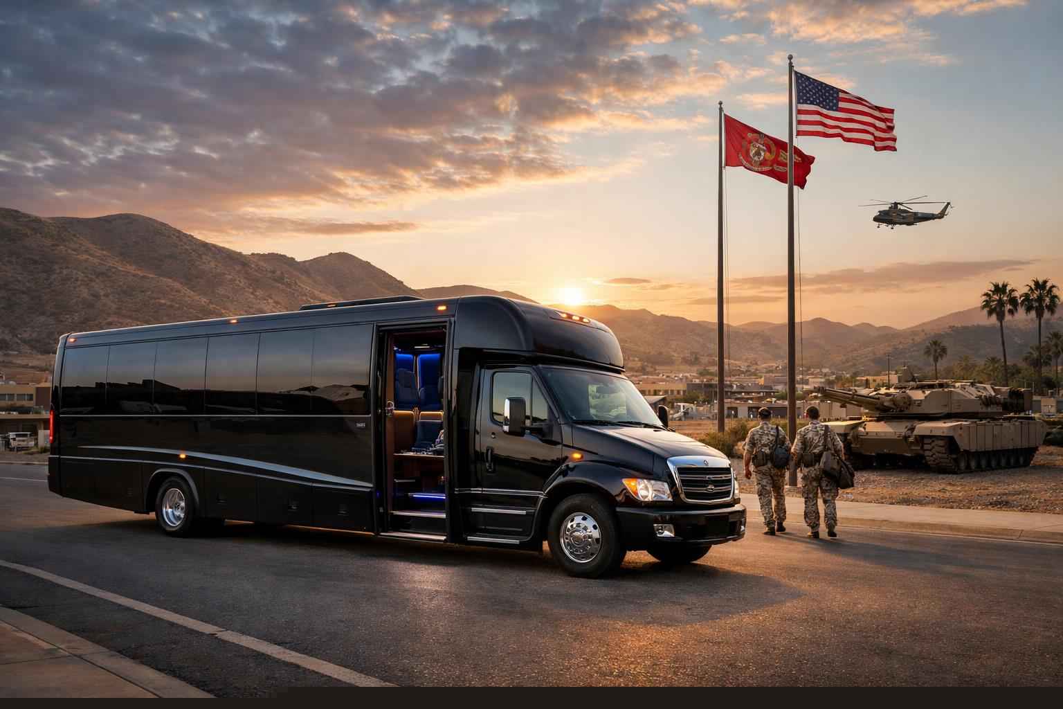 Limo Bus Rental In Camp Pendleton Mainside California Limo Bus Service Camp Pendleton Mainside Ca