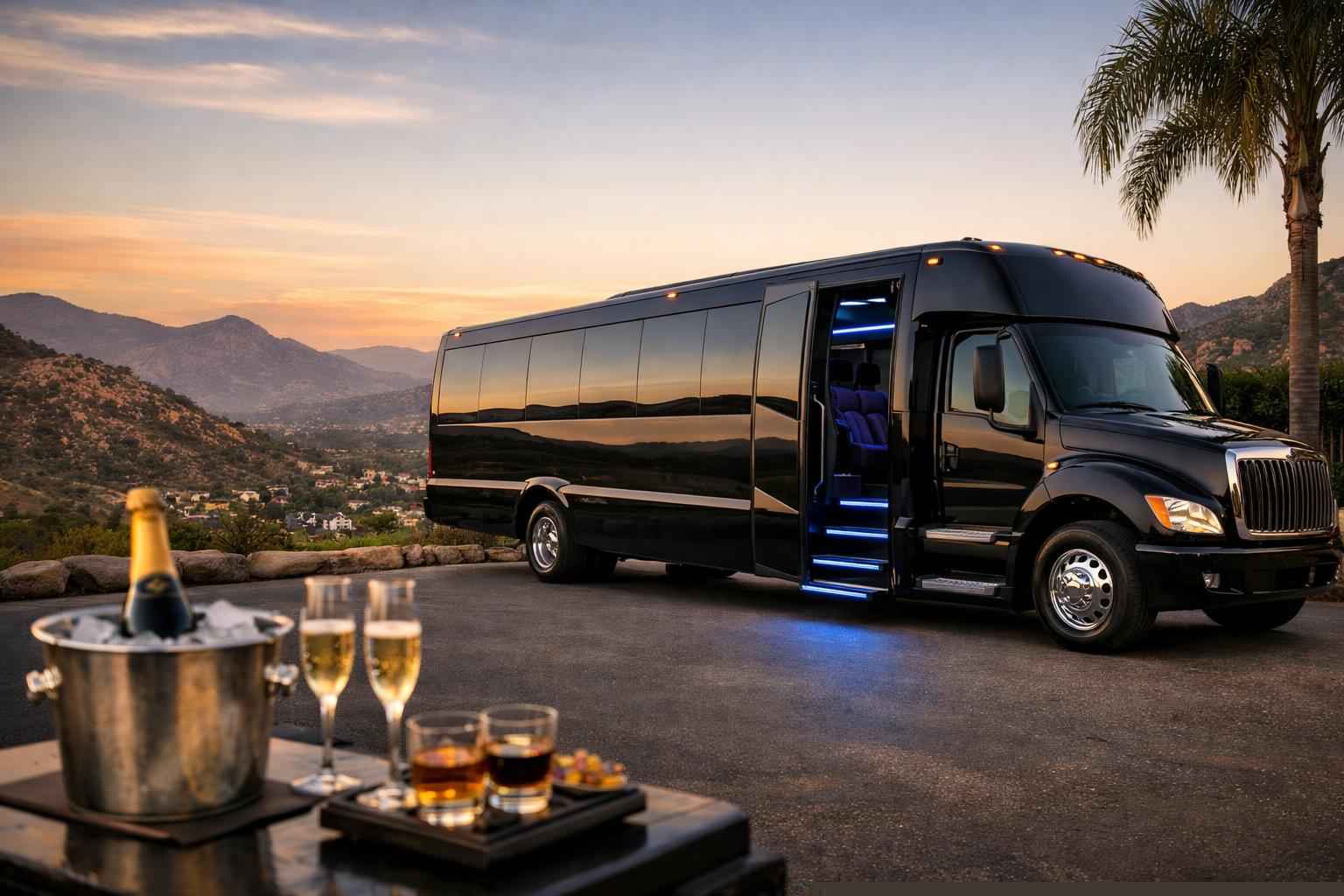 Limo Bus Rental In Granite Hills California Limo Bus Service Granite Hills Ca