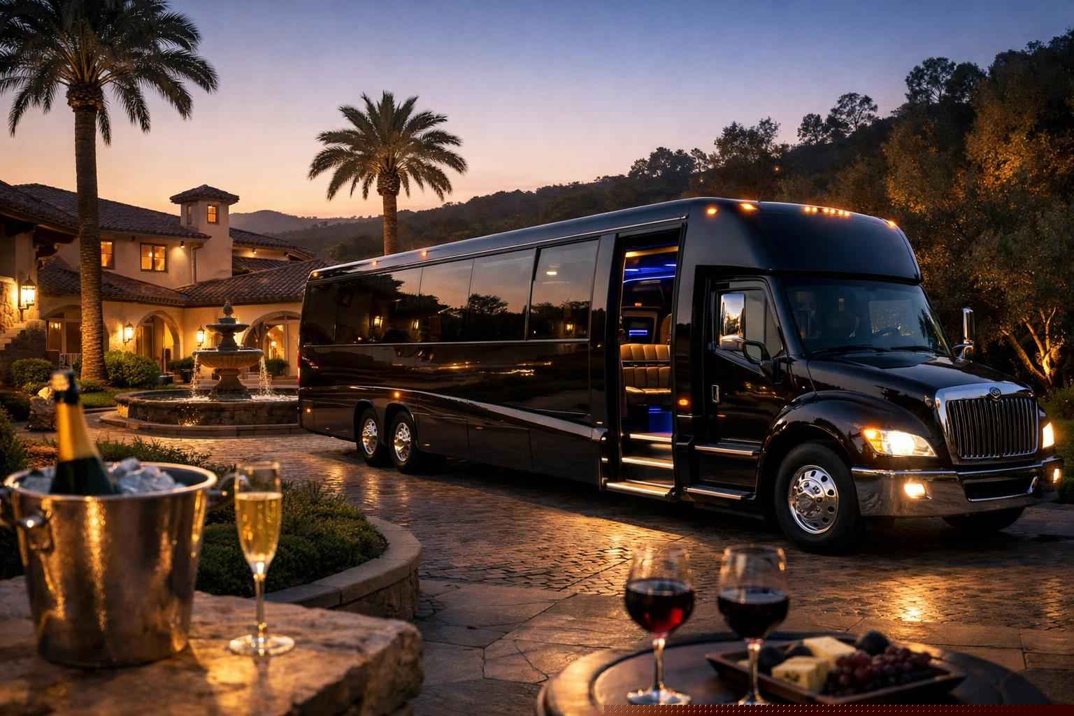 Limo Bus Rental In Rancho Santa Fe California Limo Bus Service Rancho Santa Fe Ca