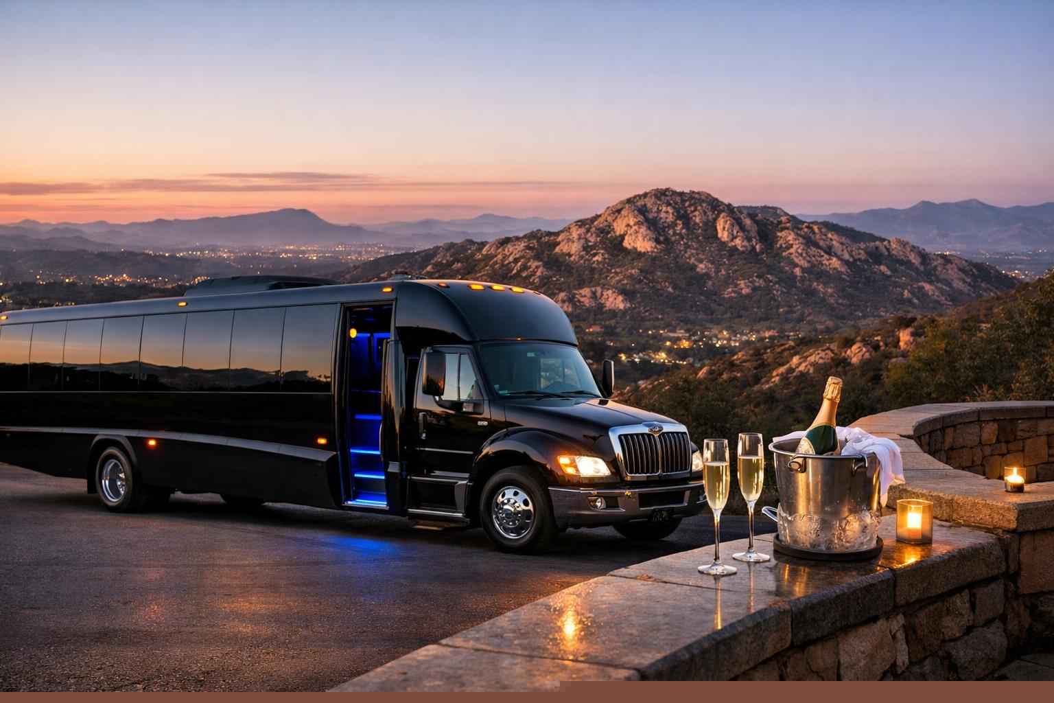 Limo Bus Rental In Granite Hills California Limo Buses In Granite Hills California
