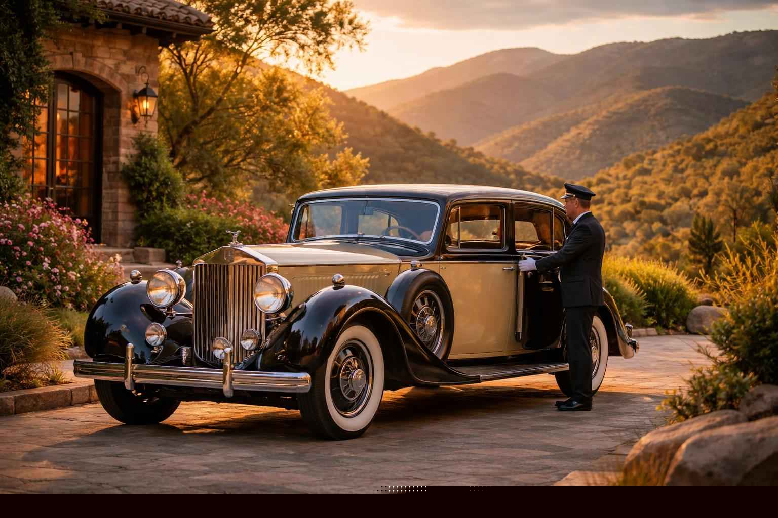 Luxury Antique Vehicle Rental With Driver In Alpine California