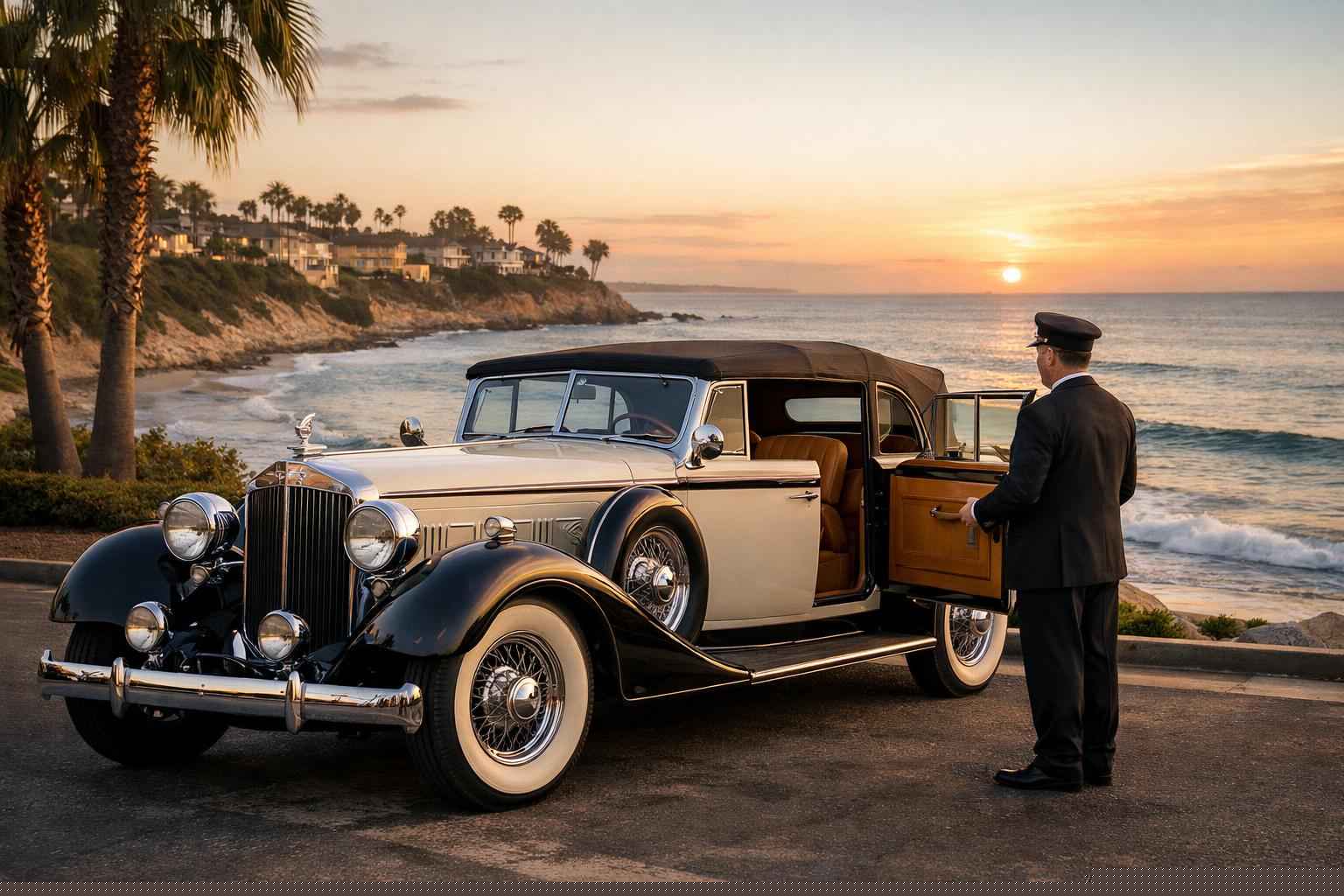 Luxury Antique Vehicle Rental With Driver In Carlsbad California