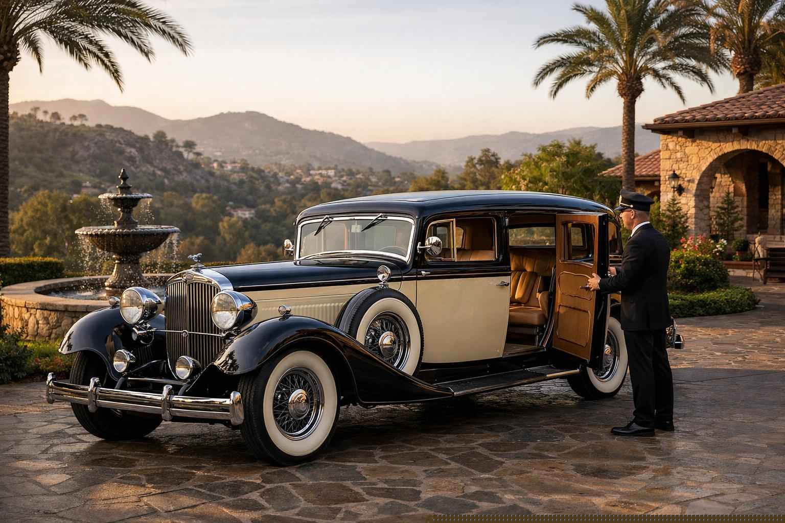 Luxury Antique Vehicle Rental With Driver In Vista California