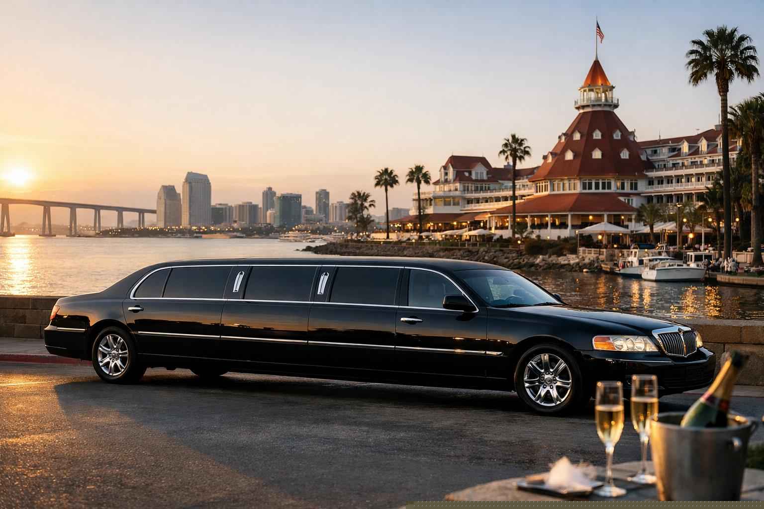 Luxury Black Limo Rental In Coronado California