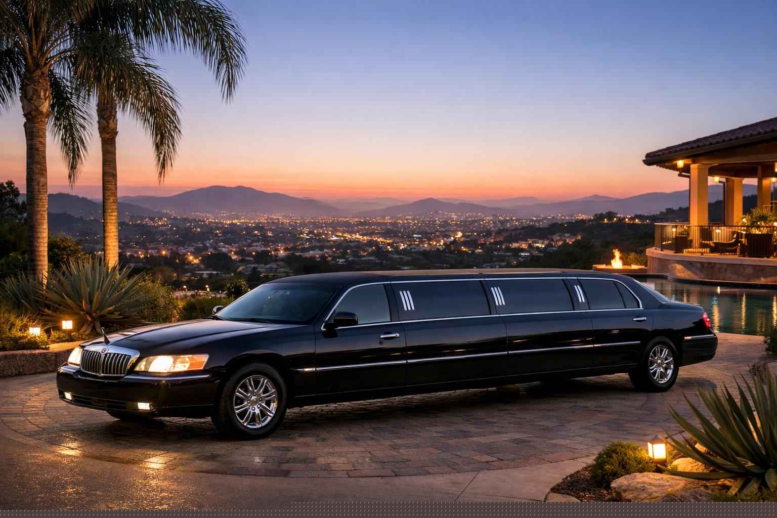 Luxury Black Limo Rental In Vista California
