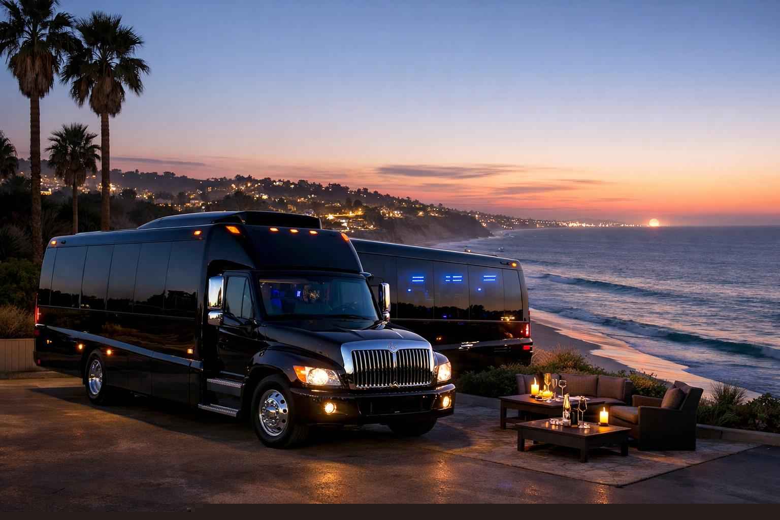 Luxury Black Party Bus Rental In Encinitas California