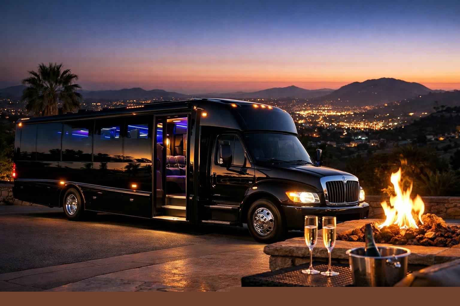 Luxury Black Party Bus Rental In Escondido California