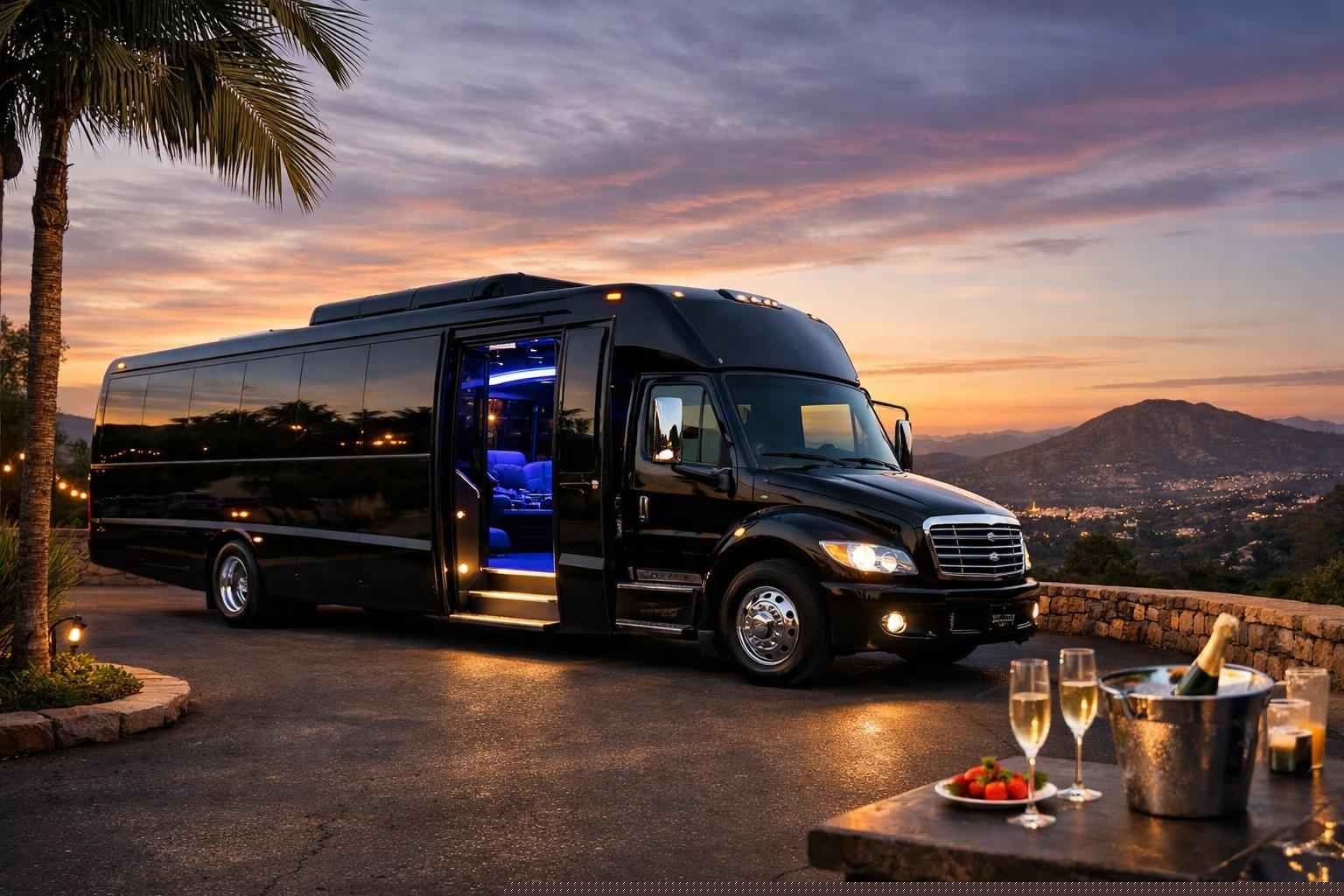 Black Party Bus Rental In Poway California Luxury Black Party Bus Rental In Poway California