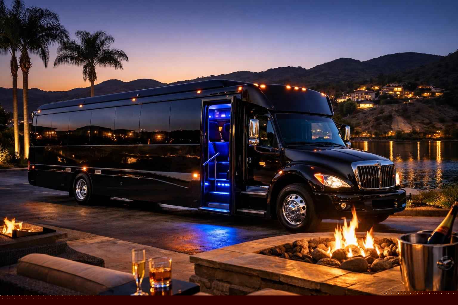 Luxury Black Party Bus Rental In San Marcos California