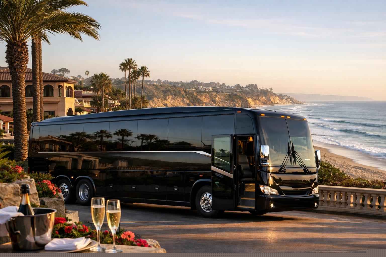 Charter Bus Rental In Del Mar California Luxury Charter Bus Rental In Del Mar California