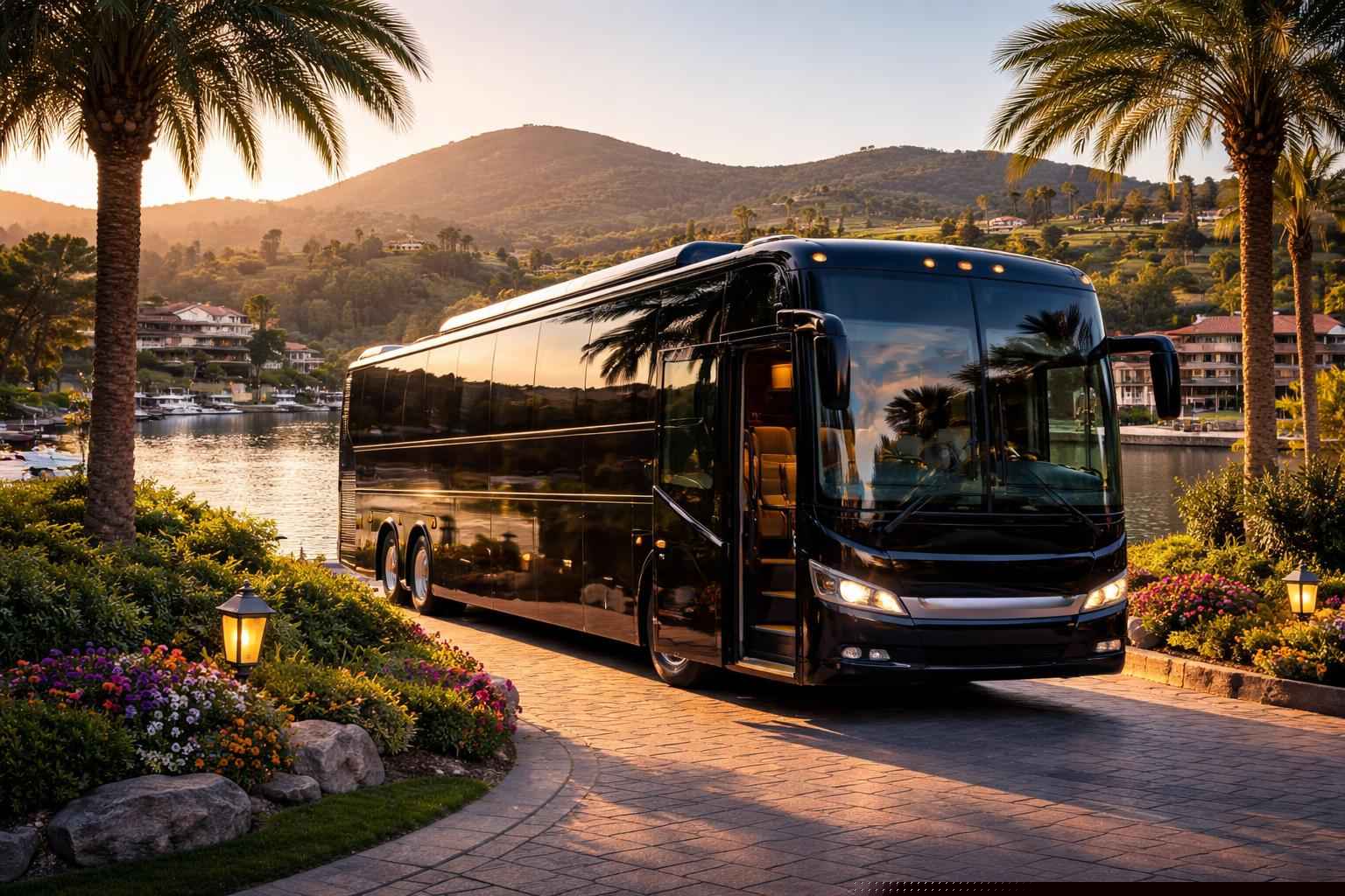 Luxury Charter Bus Rental In Lake San Marcos California
