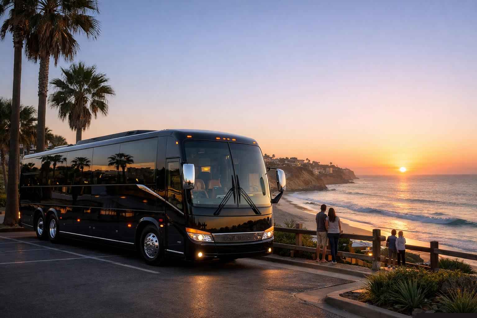 Luxury Charter Bus Rental In Solana Beach California
