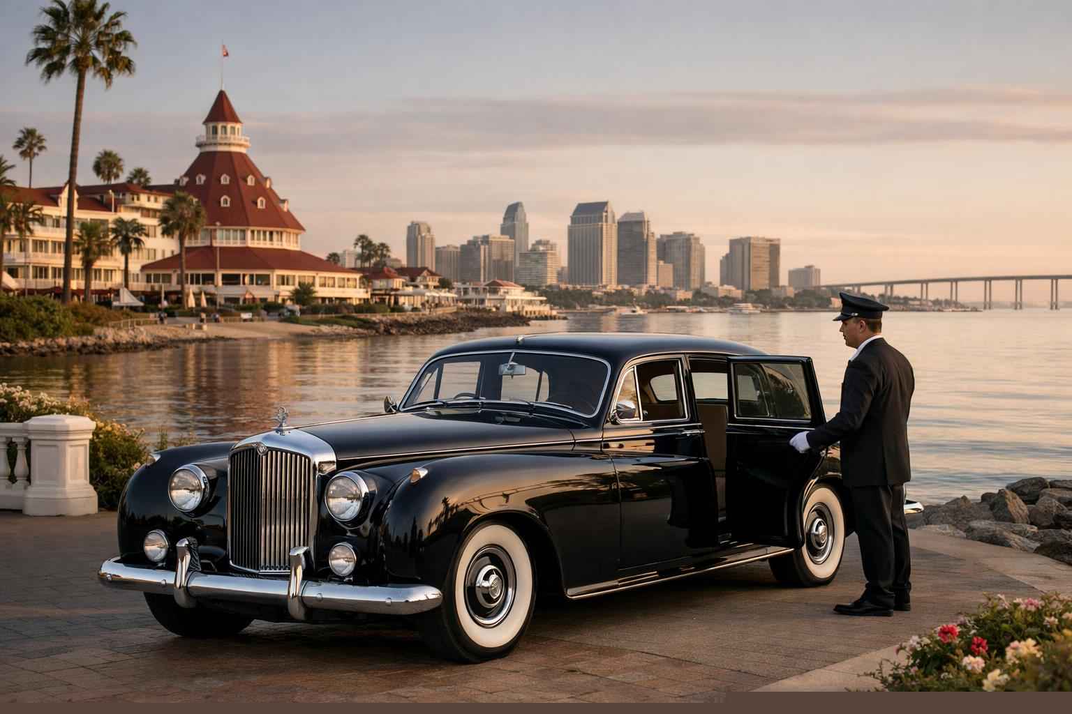 Classic Car Chauffeur Service In Coronado California Luxury Classic Car Chauffeur Service In Coronado California