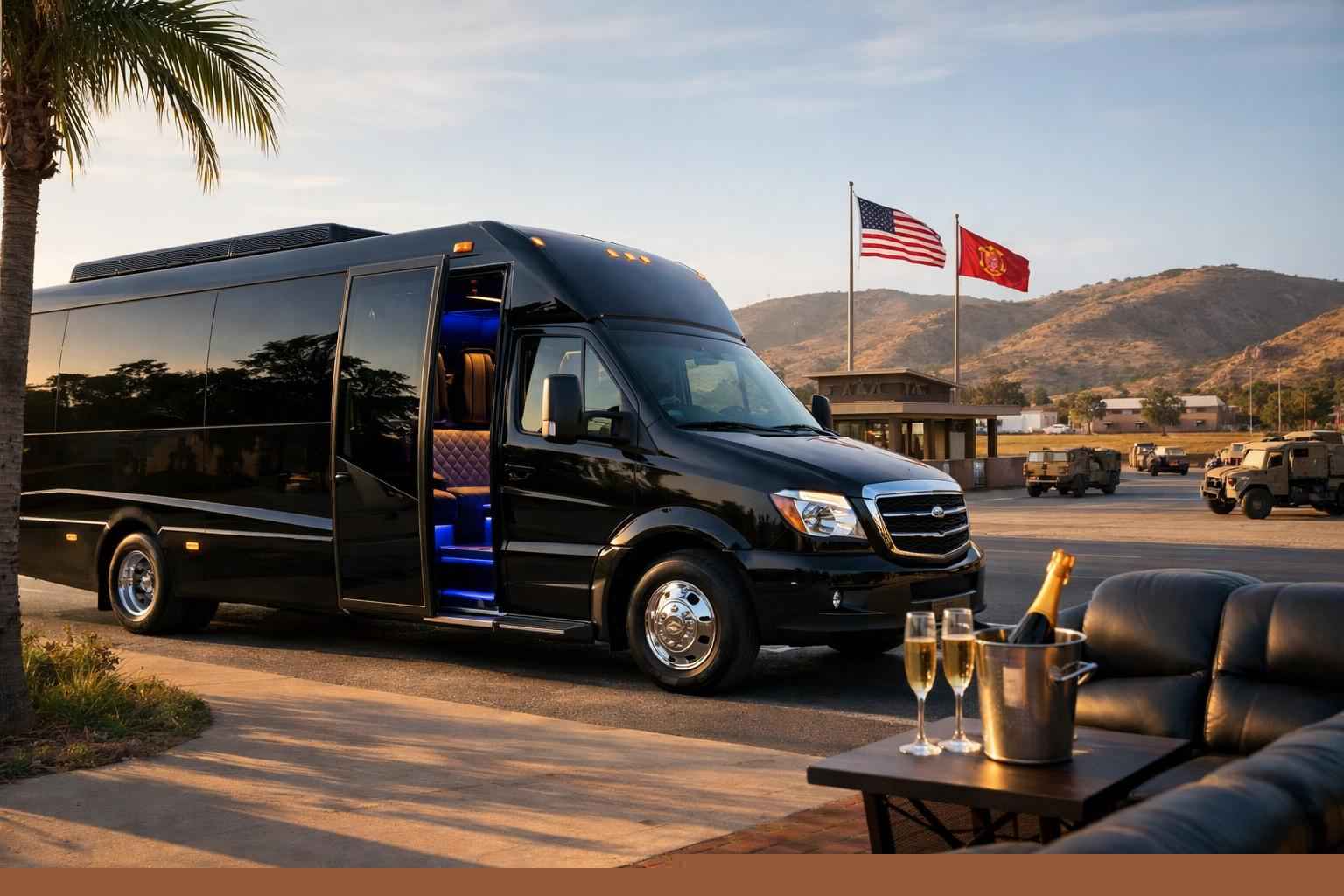 Limo Bus Rental In Camp Pendleton Mainside California Luxury Limo Bus Rental In Camp Pendleton Mainside California