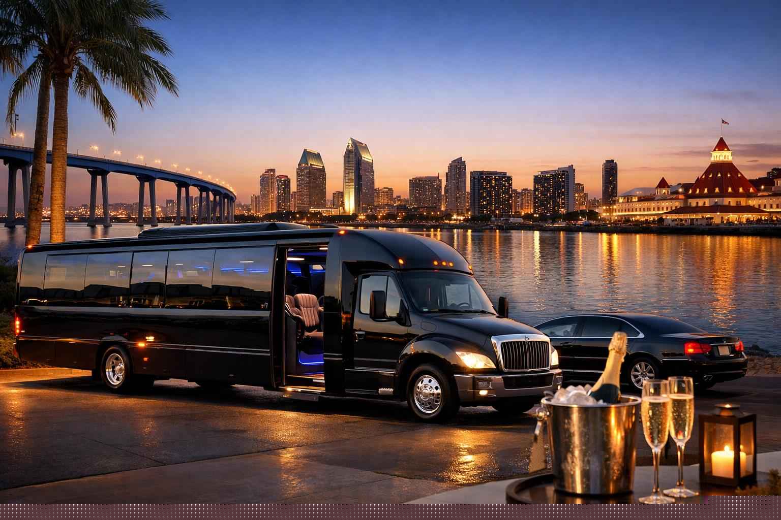 Luxury Limo Bus Rental In Coronado California