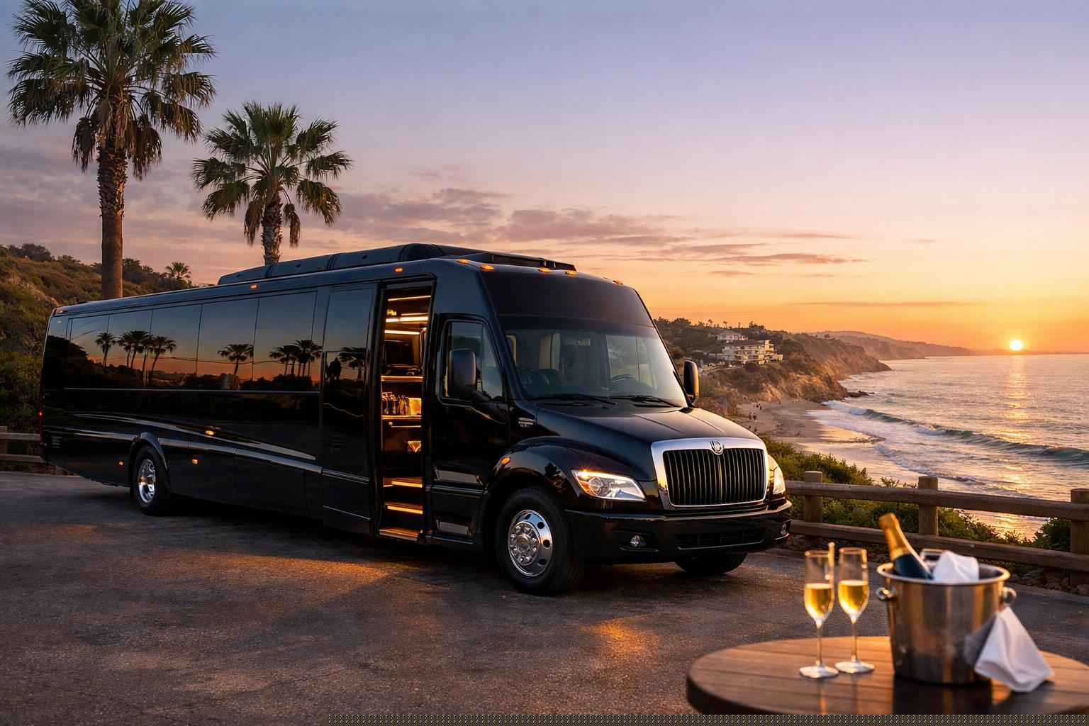 Luxury Limo Bus Rental In Del Mar California