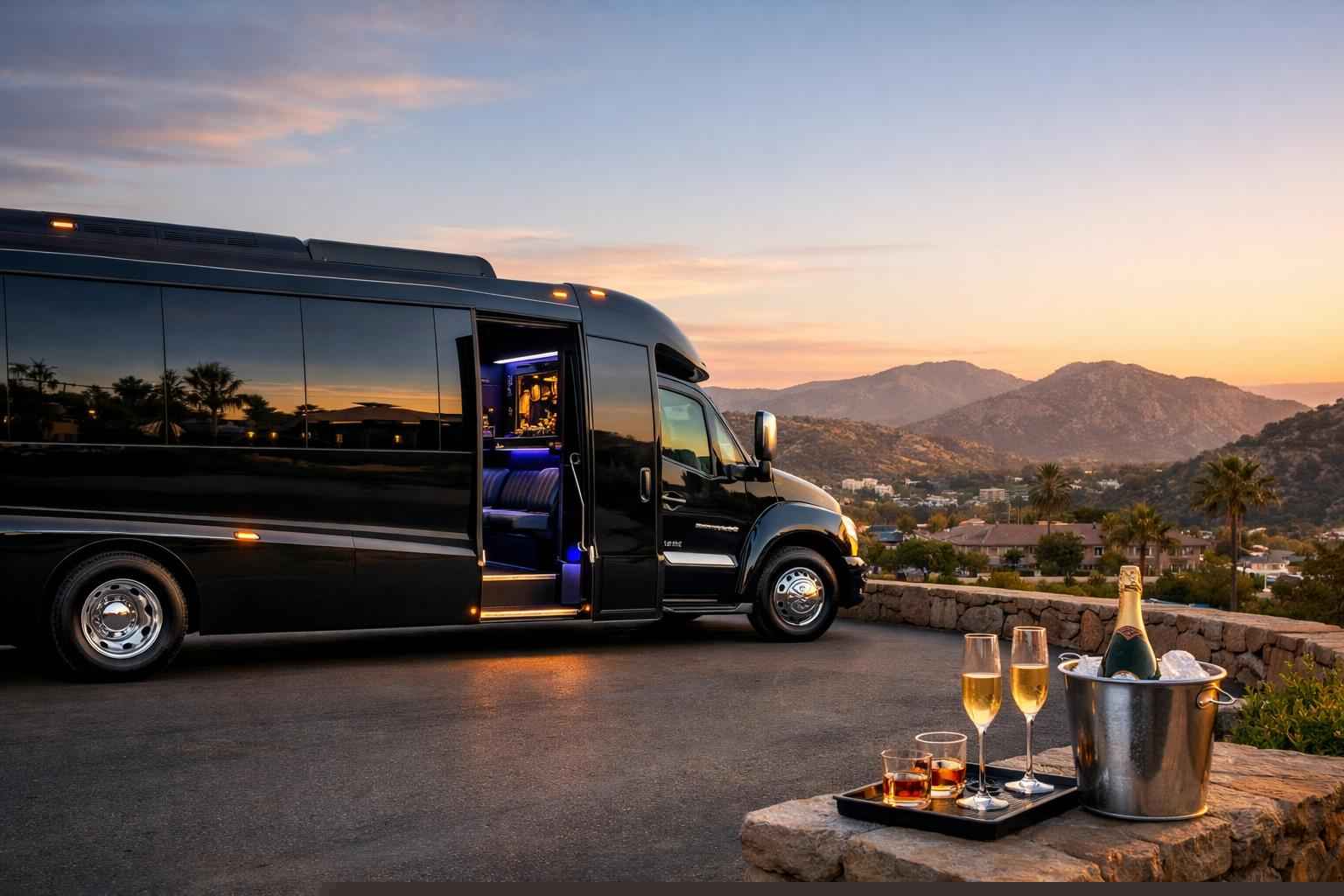 Limo Bus Rental In Granite Hills California Luxury Limo Bus Rental In Granite Hills California