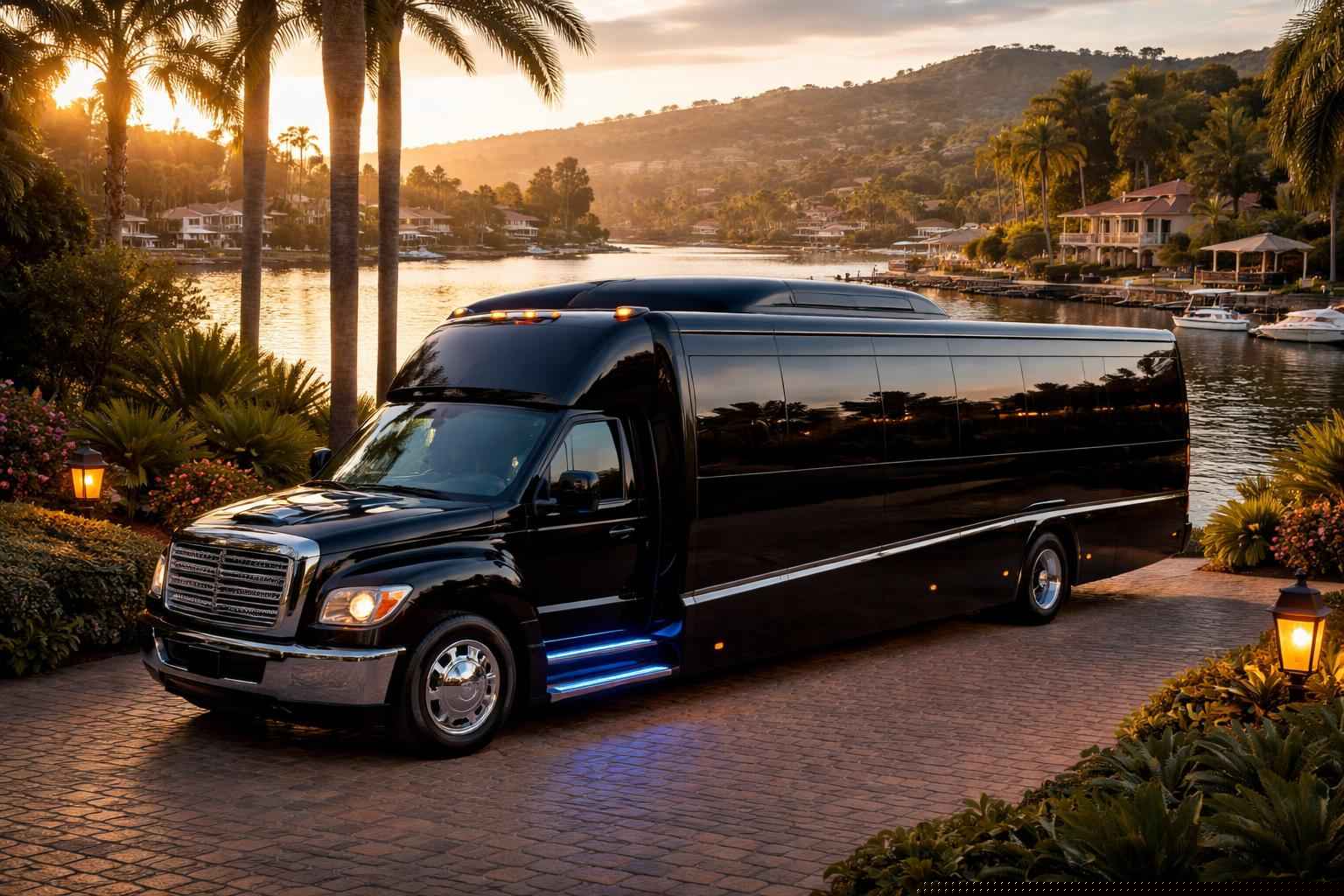 Luxury Limo Bus Rental In Lake San Marcos California