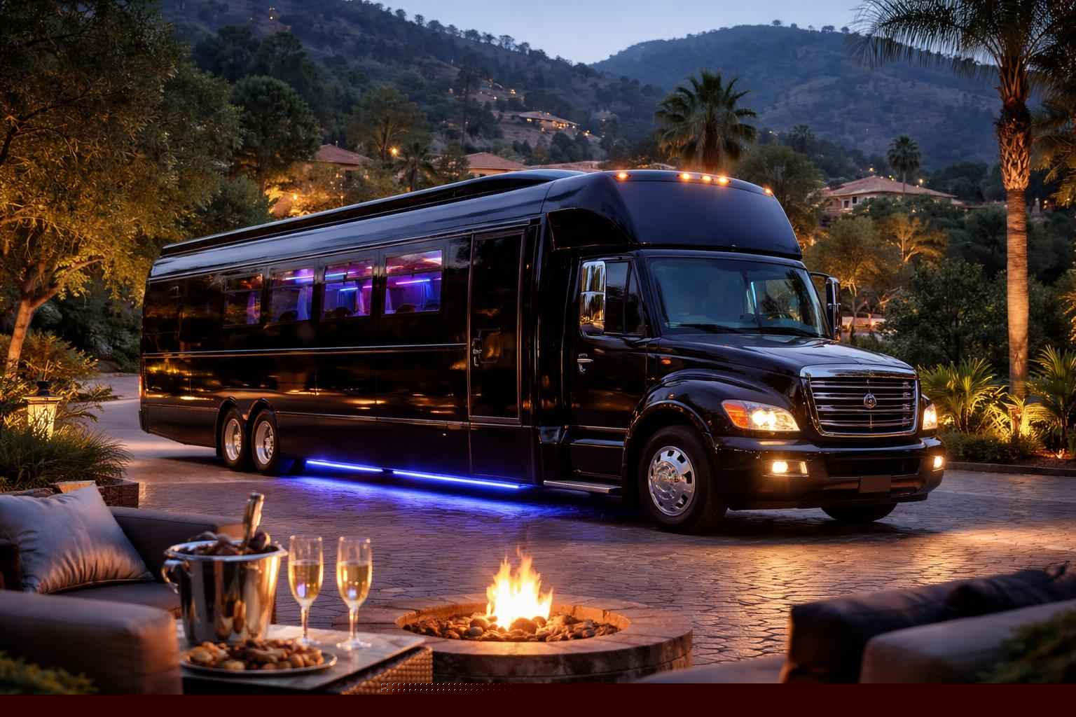 Luxury Party Bus Rental In Hidden Meadows Ca