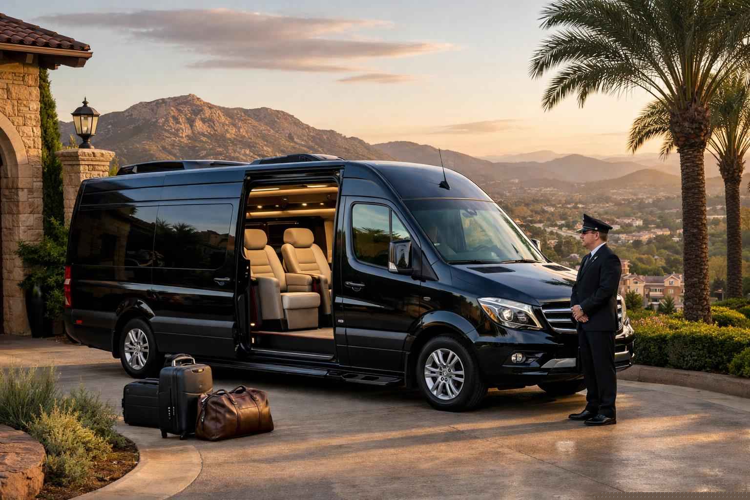 Luxury Passenger Van With Driver In El Cajon California