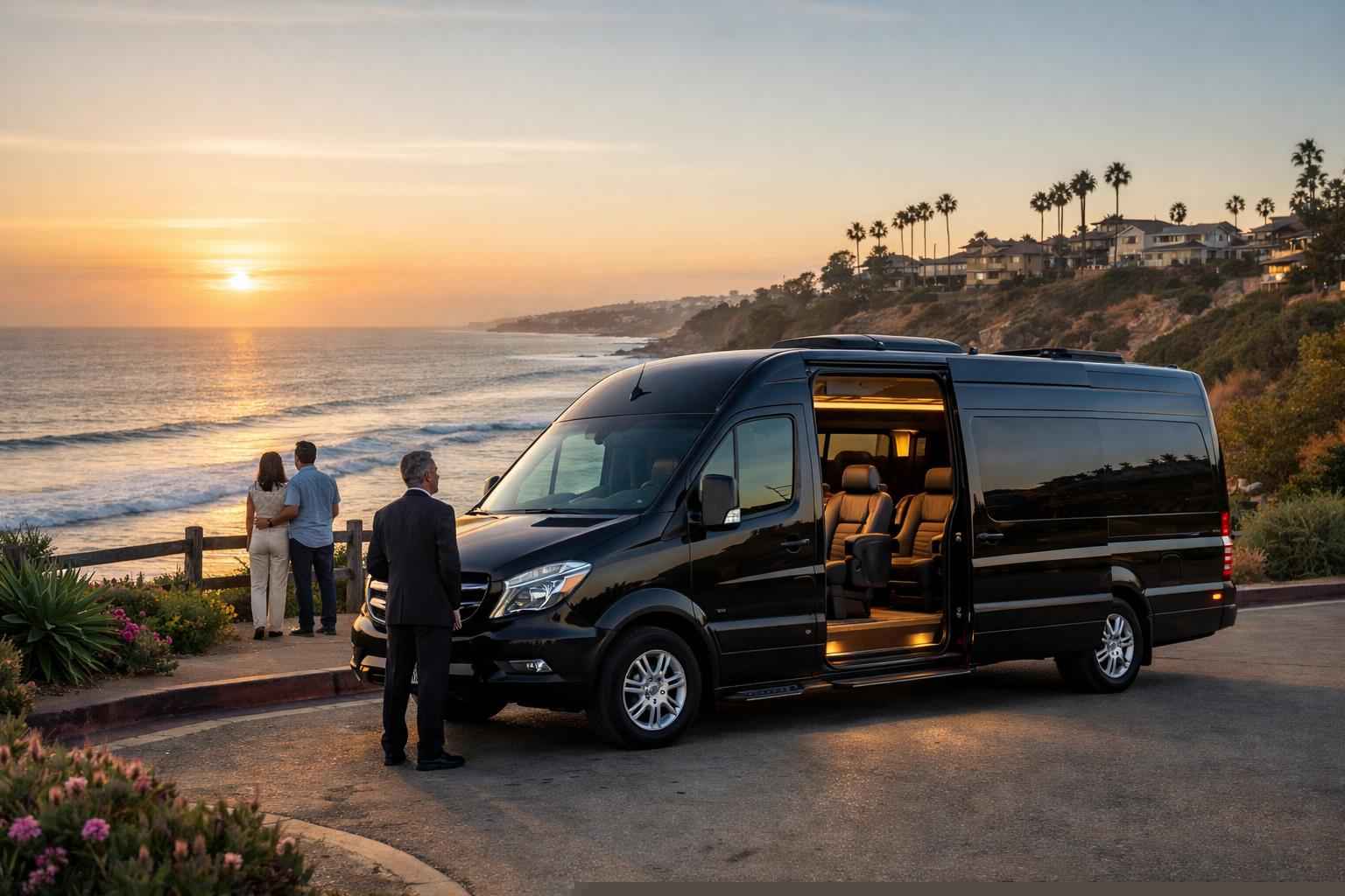 Luxury Passenger Van With Driver In Encinitas California