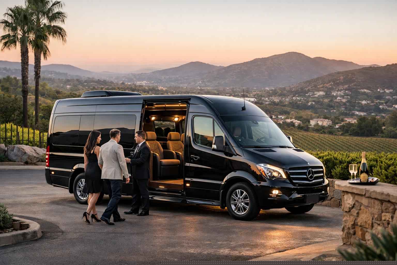 Luxury Passenger Van With Driver In Escondido California
