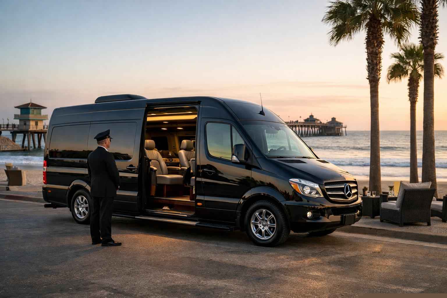 Luxury Passenger Van With Driver In Imperial Beach California